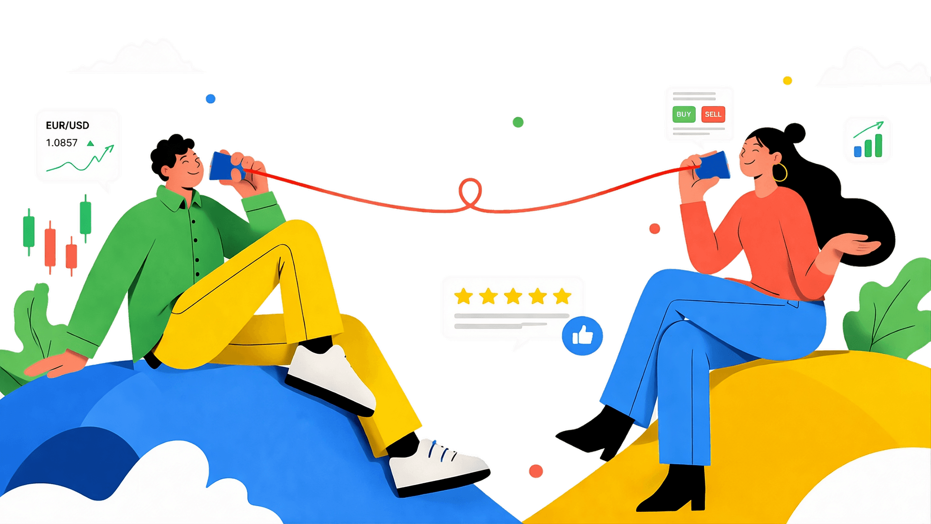 Trader community illustration