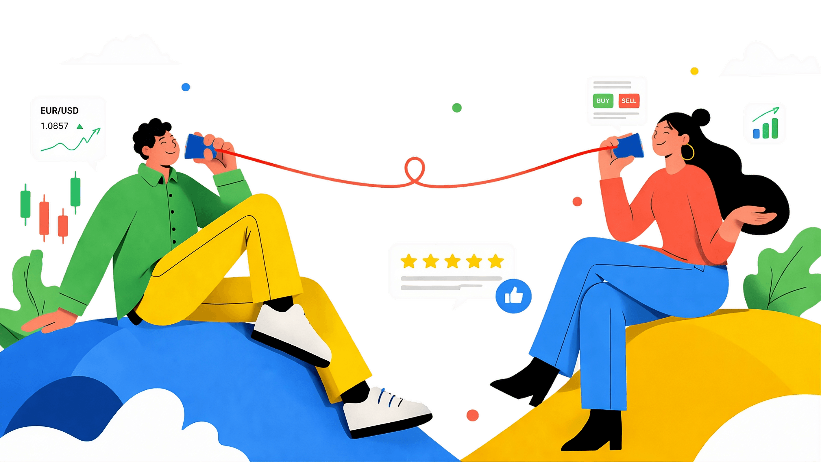 Trader community illustration